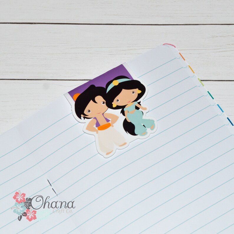 Jasmine Couple Inspired Magnetic Bookmark | Aladdin | Princess | Disney ...