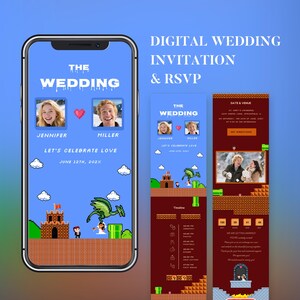 Digital Wedding Invitation with Countdown, navigation,Music, Details, and RSVP