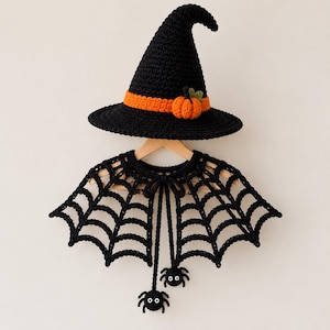 Crochet Spiderweb Capelet Pattern, Halloween Lace Shawl, Gothic Spider Web Wrap