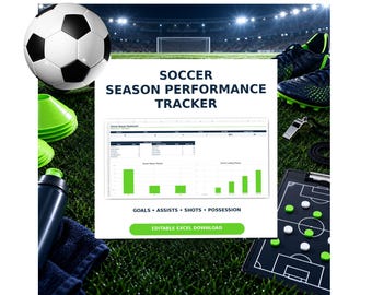 Suivi des performances de la saison de football, statistiques des joueurs, journal des matchs (modèle Excel)