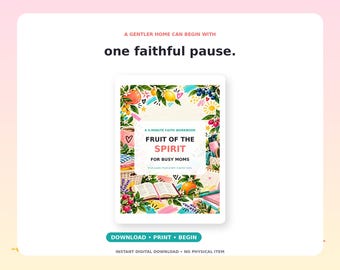 Journal de méditation de 5 minutes sur les fruits de l'Esprit pour les mamans occupées (Téléchargement numérique)