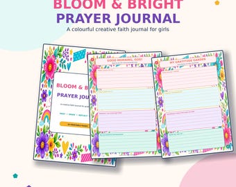 Journal de prière pour filles à imprimer | Cahier d'activités chrétiennes de 50 pages (Téléchargement numérique)