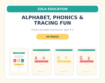 Cahier d'exercices de phonétique et de traçage de l'alphabet pour les enfants de 4 à 5 ans, reconnaissance des lettres (téléchargement PDF)