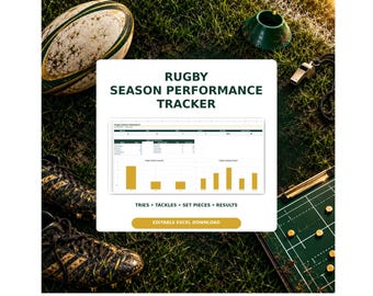 Suivi des performances en saison de rugby, statistiques des joueurs, historique des matchs (téléchargement Excel)