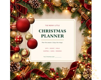 Ensemble de planification de Noël « Joyeux petit Noël » | PDF imprimable + fichier Excel modifiable (téléchargement numérique)