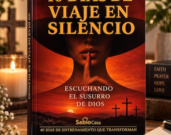 40 Days of Silent Travel Listening to God’s Voice Christian Devotional Book Spanish Prayer Journal Faith & Spiritual Growth