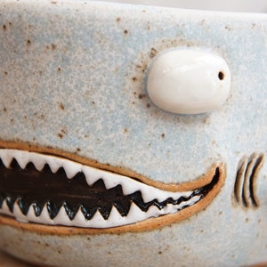 Shark pot , Shark plant pot , Handmade ceramics , pottery image 2