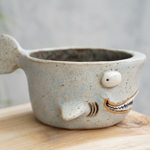 Shark pot , Shark plant pot , Handmade ceramics , pottery image 6