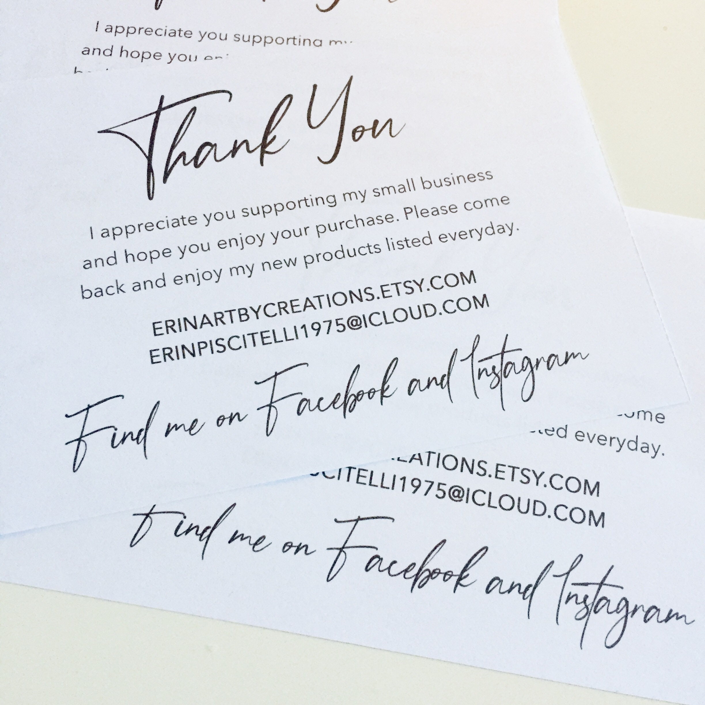 Thank you postcard pack business thanks note custom thanks Etsy