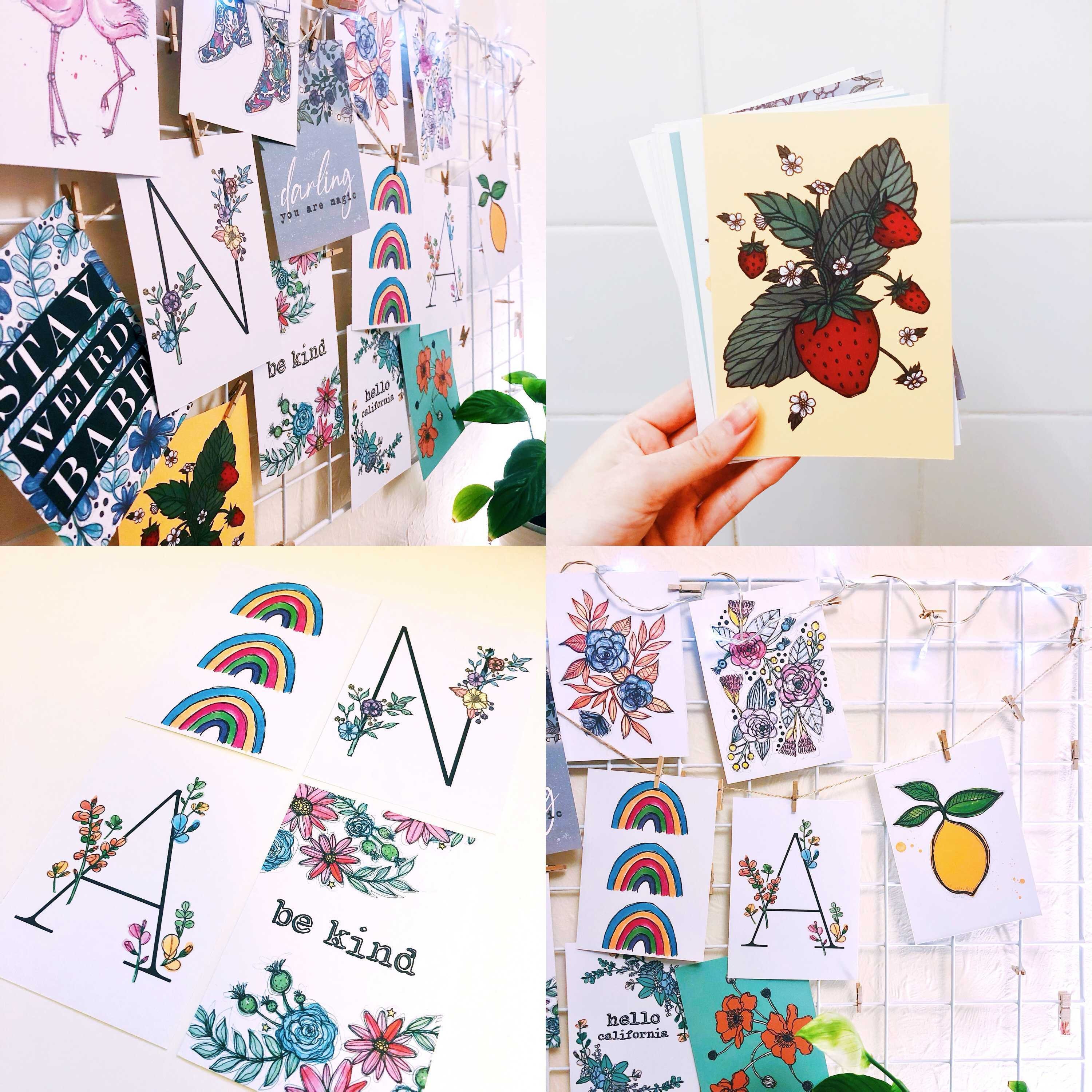 Wall Collage Kit Postcard Set Cottagecore Aesthetic Etsy UK