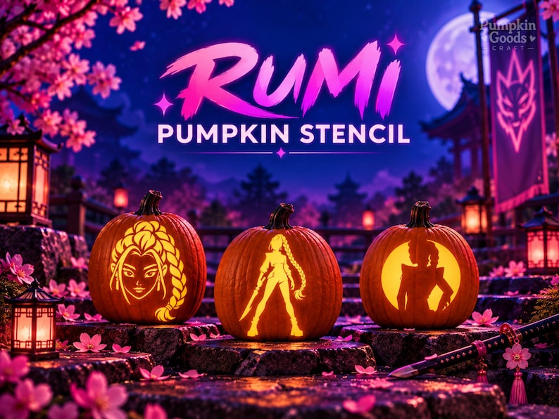 Rumi Pumpkin Carving Stencils