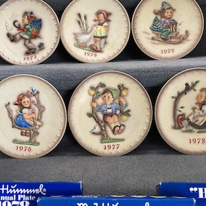 Vintage Hummel Annual Plate 1973-1978 Collectable , With Original Boxes