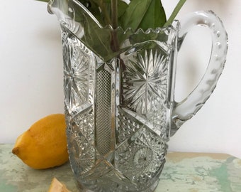 Old Fashion Country  Pitcher, Cottage Glass