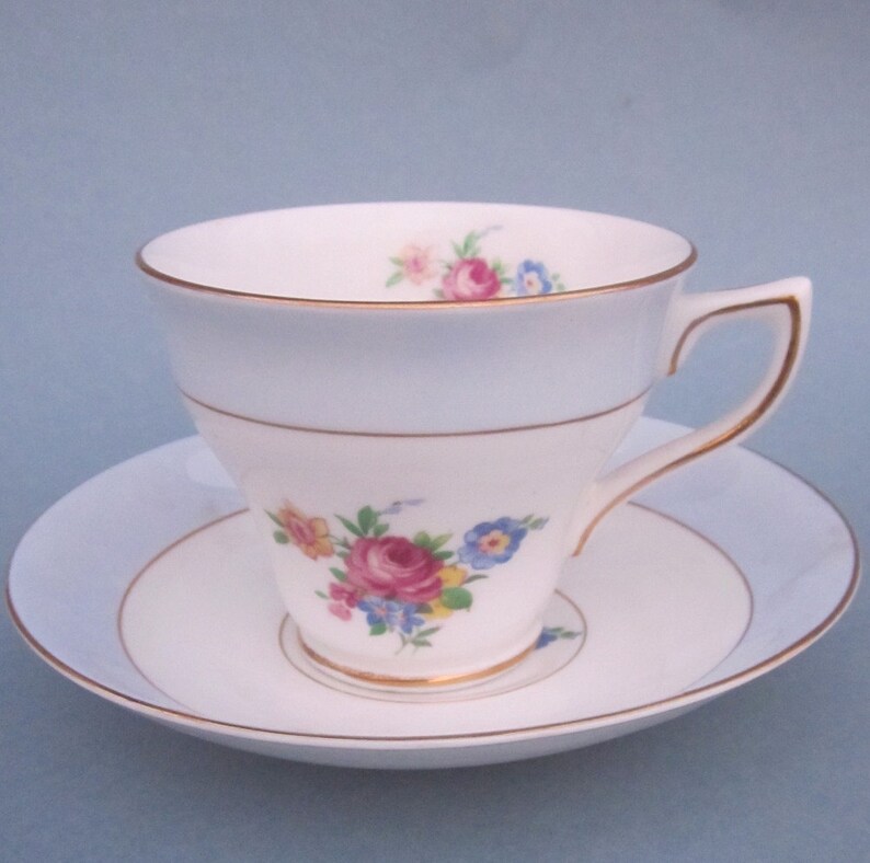 Vintage Rosina Teacup and Saucer Fine Bone China Made in England Etsy