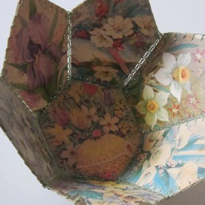panier fait main de carte de Pâques vintage