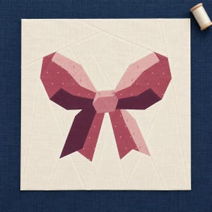 Schleifen-Papier-Piecing-Muster, PDF-Quiltblock