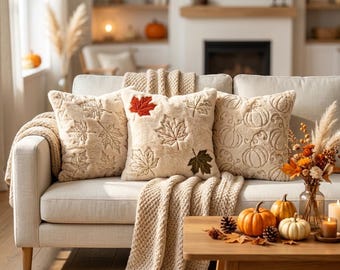 Fundas de almohada con forma de calabaza, fundas de cojín de felpa con piel sintética para decoración otoñal, fundas decorativas para sofá, detalles para el hogar en Acción de Gracias, regalo de temporada