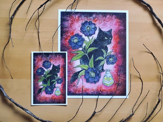 ellecy 猫と薔薇刺繍ブルゾン 黒 ネコ刺繍フェイクレザー×裏地ブルゾン[品番：SRSW0002240]｜ScoLar