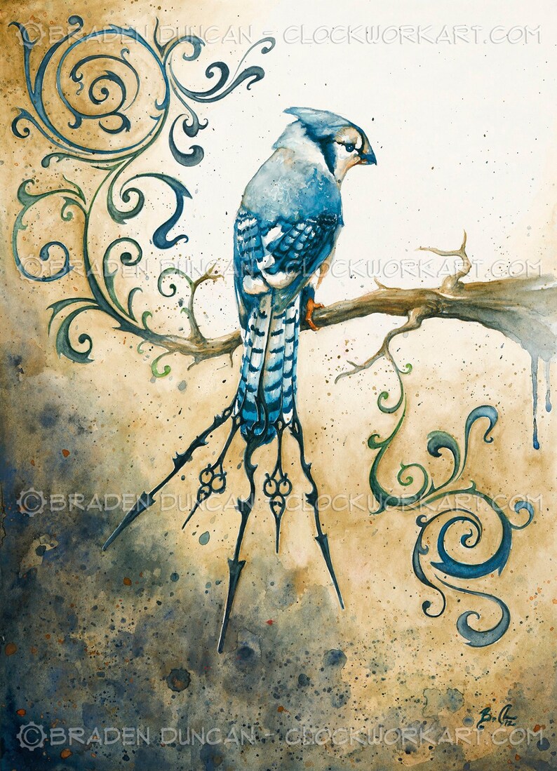 Something Borrowed Something Blue: Fine Art Bluejay Print image 1