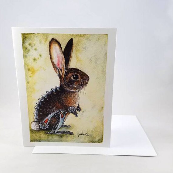 Velveteen Imperfect: Fine Art Watercolour Steampunk Bunny