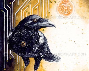 Raven Light: Impresión artística de aves