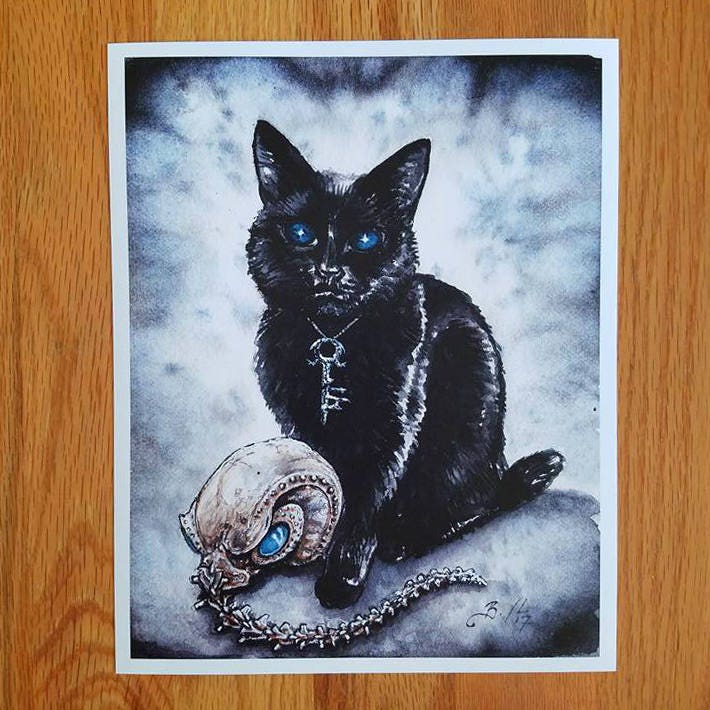 原画#3876 黒猫　雪　フィレンツェ　水彩画　ドローイング　アート　インテリア 原画#3876 黒猫 雪 フィレンツェ 水彩画 ドローイング アート