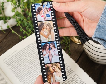 Personalised Photo Film Reel Metal Bookmark for Weddings or Anniversary
