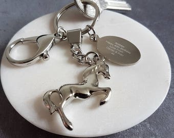 Personalised Horse Keyring - Equine - Keyring - Animal - Gift - Keychain - Canine - Pets - Accessories - E07247