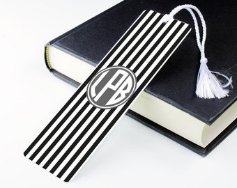 Stripe Print Bookmark – personalised metal bookmark - personalized unique bookmark - literary gift - teacher gift - book lover gift - p16
