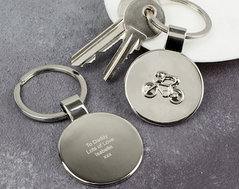 Personalised cycling keyring - Sports - Cyclist - Bike - Gift - Keychain - Accessories - Athlete - E07763