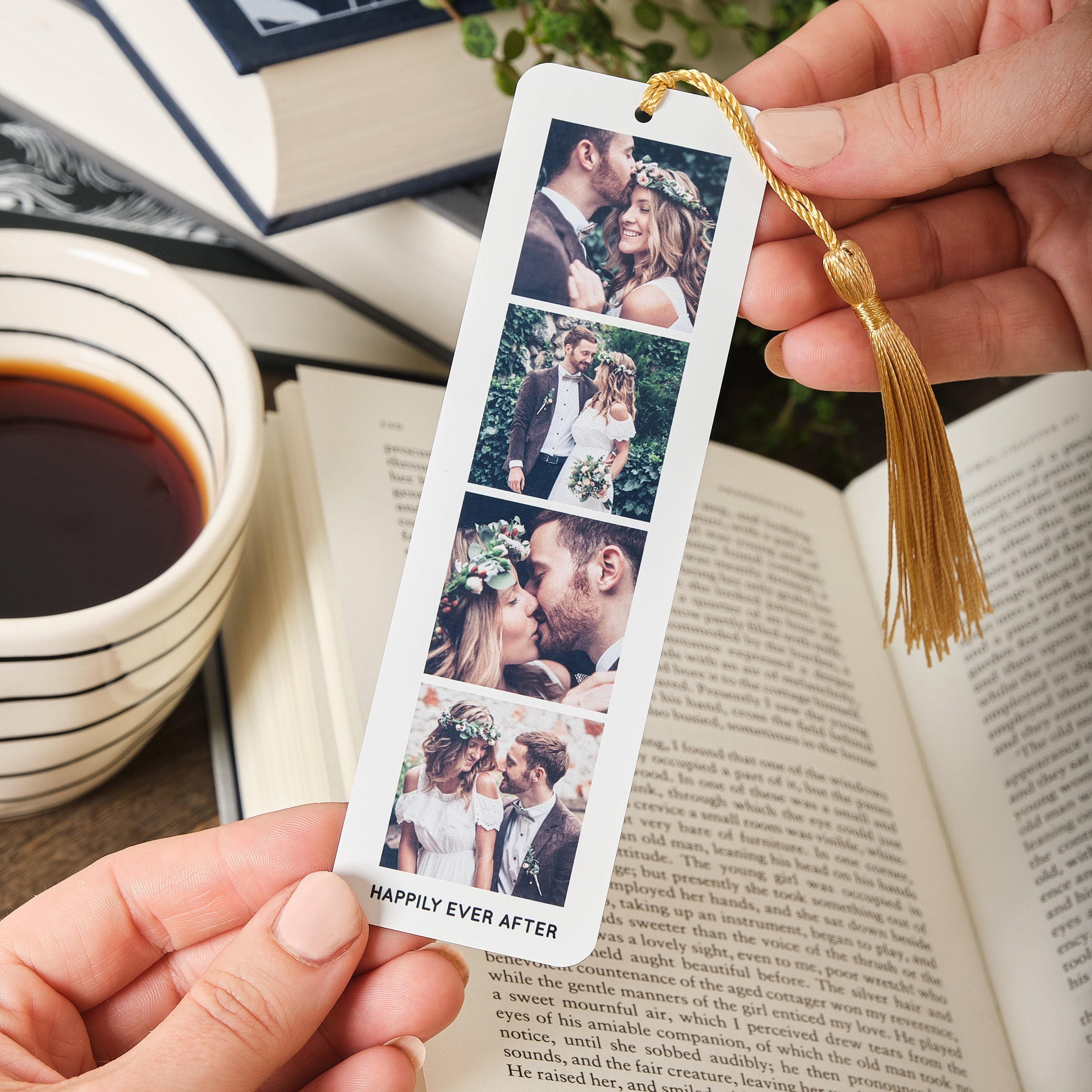 Custom Photo Booth Metal Bookmark - Personalised with Photos - Anniversary Wedding Gift
