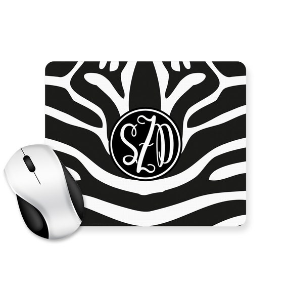 Zebra Print Mouse Mat Personalised Mouse Pad Pattern Etsy