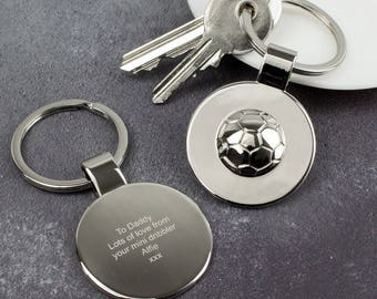 Personalised Football keyring - Sports - Ball - Gift - Keychain - Accessories - Footie - E07732
