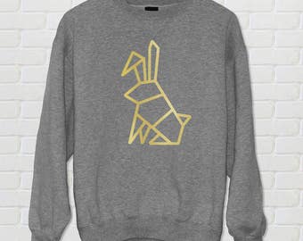 Geometric Rabbit Sweatshirt - Jumper - Rabbit - Bunny - Clothes