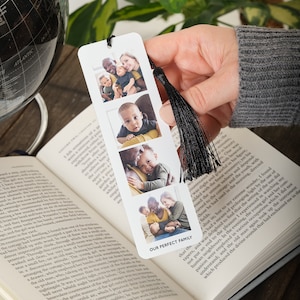 Custom Photo Booth Metal Bookmark - Personalised with Photos - Unique Father's Day Gift for Dad!