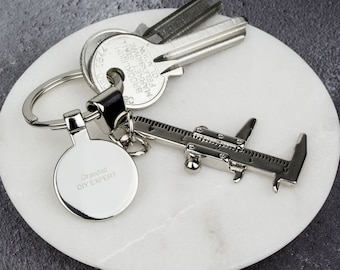 Personalised Vernier Caliper Gauge Keyring - Fathers Day - Keyring - Gift - E07317