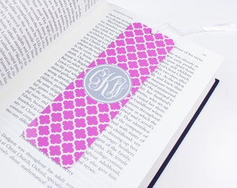 Quatrefoil Print Bookmark – personalised metal bookmark - personalized unique bookmark - literary gift - teacher gift book lover gift - p02