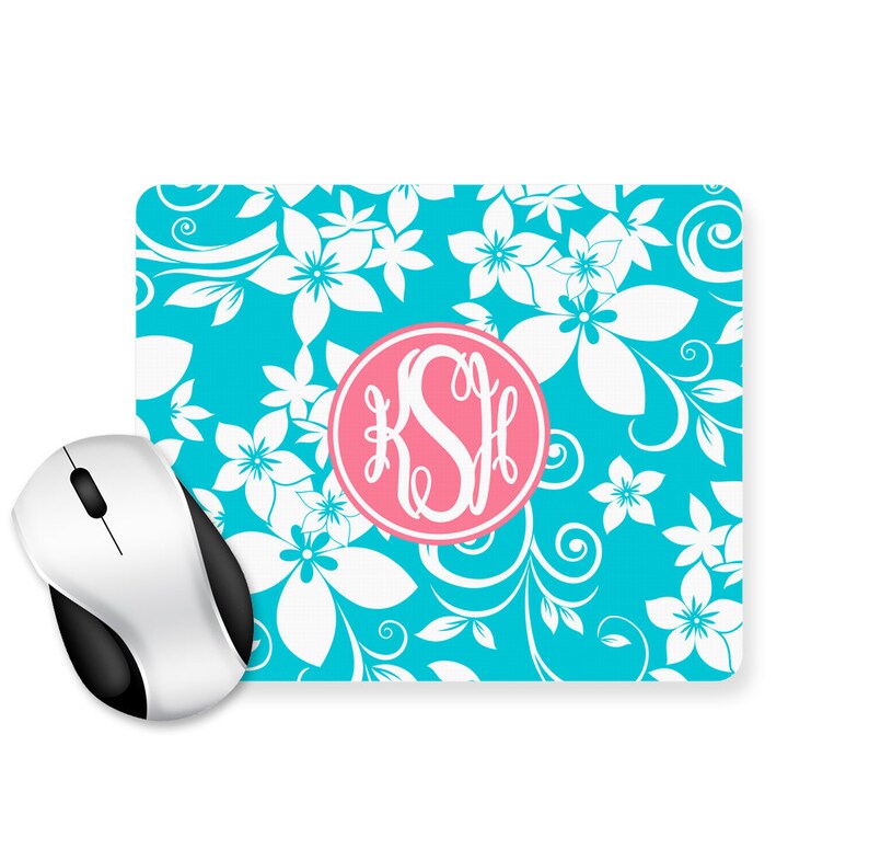 Floral Print Mouse Mat Personalised Mouse Pad Pattern Etsy