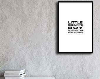 Art Print DRUMMER BOY zwart-wit, Art, A4-A1 , voor download en zelf afdrukken,