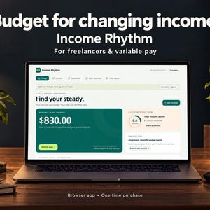 Irregular Income Budget Planner App for Freelancers, Phone & Desktop | Income Rhythm