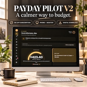Application de gestion budgétaire pour les personnes atteintes de TDAH : salaire, factures, dettes et épargne | Payday Pilot V2