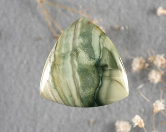 Imperial Jasper freeform designer cabochon 37x38mm