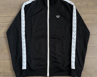 Jaqueta esportiva retrô Fred Perry – Preta |G|