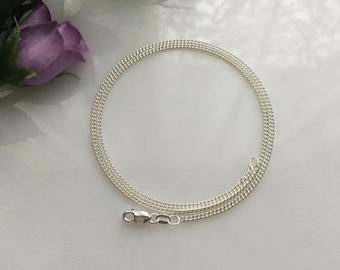 18 Inch Silver Filled Curb Chain Necklace, Jewelry Supply
