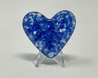 Fused Glass Pocket Heart, Fused Glass Gifts