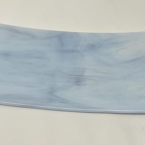 Lavender Fused Glass Tray, Lavender White Decorative Art Glass Tray