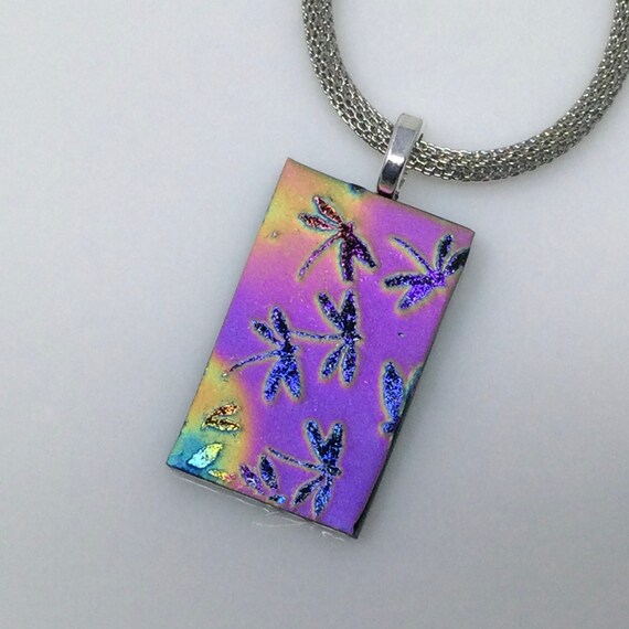 Magenta Red Dragonfly Necklace Magenta Red Dragonfly Necklace