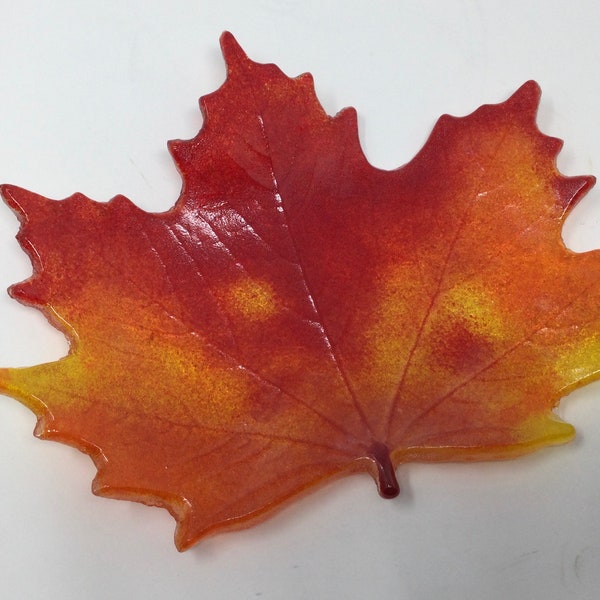 Fused Glass Leaf Etsy