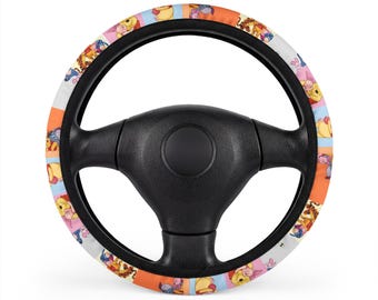 Coprivolante per auto con simpatici orsetti di peluche in stile cartone animato / Fantasia colorata