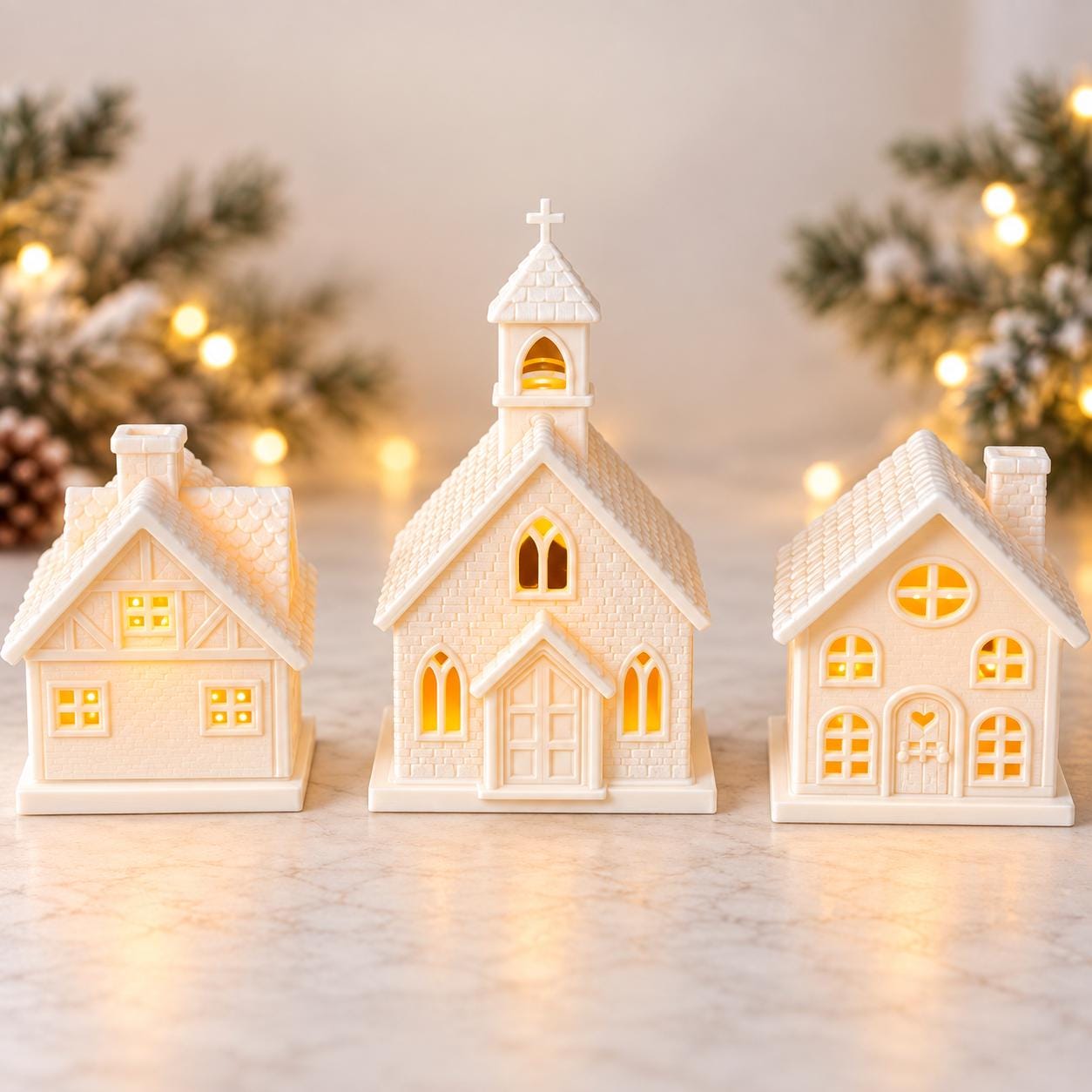 Lighted Tabletop Church - Etsy